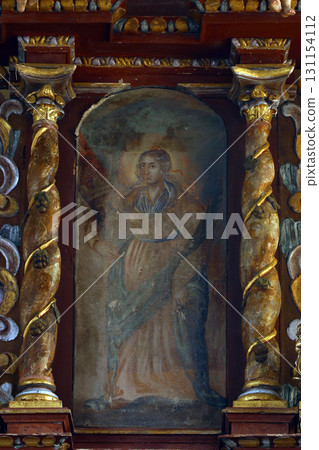 St. Barbara altarpiece at St. Andrew's Church in Laz, Croatia St. Barbara altarpiece at St. Andrew's Church in Laz, Croatia 131154112