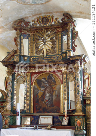 Altar of the Saint Michael in the Church of Saint Michael in Vugrovec, Croatia Altar of the Saint Michael in the Church of Saint Michael in Vugrovec, Croatia 131154121