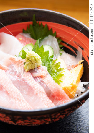Delicious three-color golden-eyed snapper rice bowl Delicious three-color golden-eyed snapper rice bowl 131154749