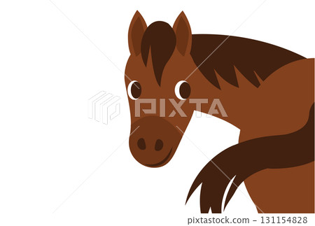 可愛的馬圖材料 131154828