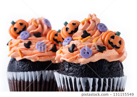Halloween cupcakes with Halloween sprinkles 131155549