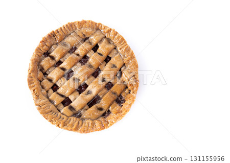 Traditional Pastafrola pie with guava filling, also known as Cuban pae 131155956