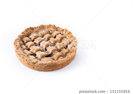 Traditional Pastafrola pie with guava filling, also known as Cuban pae 131155958