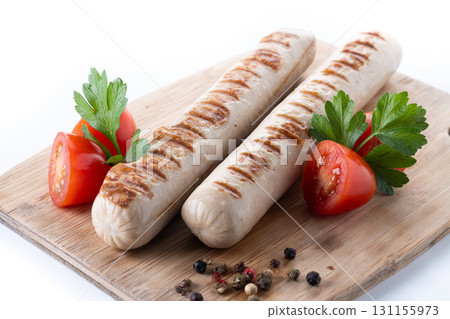 cherry tomato, grilled, sausage 131155973
