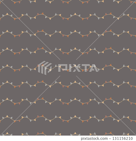 Pattern of retro garland of flags. Watercolor illustration hand-drawn in a childish vintage style. Seamless print on dark gray the background for textiles, fabrics, clothing, wallpaper, and packaging Pattern of retro garland of flags. Watercolor illustration hand-drawn in a childish vintage style. Seamless print on dark gray the background for textiles, fabrics, clothing, wallpaper, and packaging 131156210