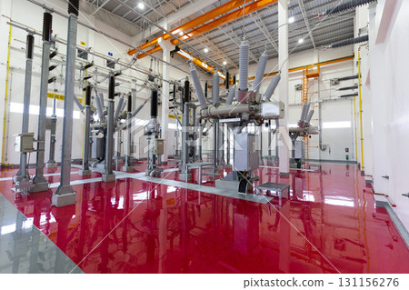Electric power generator at a power plant Electric power generator at a power plant 131156276