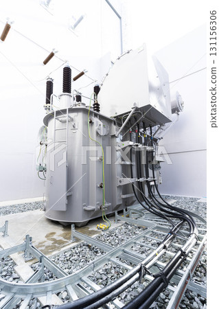 Electrical power station in power plant. Electrical power station in power plant. 131156306