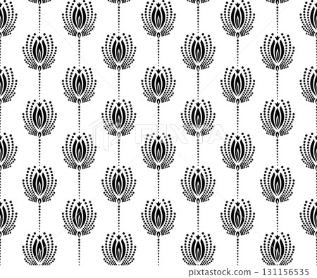 Flower geometric pattern. Seamless vector background. 131156535