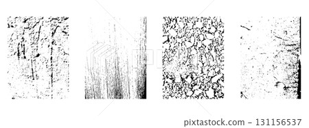 Set of black and white textures for overlay. Vector graphics. Different types of stamps Set of black and white textures for overlay. Vector graphics. Different types of stamps 131156537