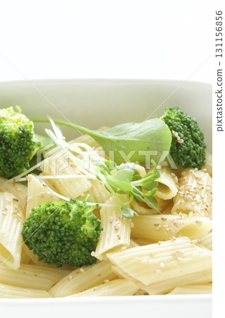 Penne and broccoli pasta dish 131156856