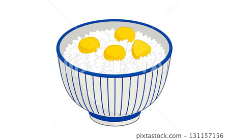Chestnut rice illustration (autumn flavor) Chestnut rice illustration (autumn flavor) 131157156