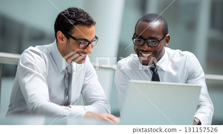financial mentor coaching young entrepreneur on trading 131157526