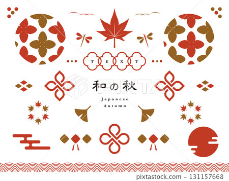 Japanese-style autumn design material Japanese-style autumn design material 131157668