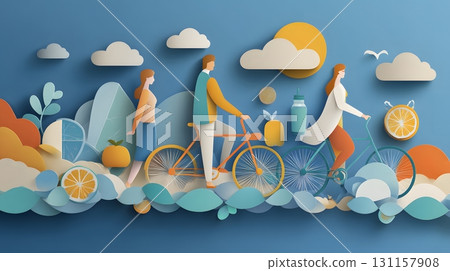 Modern infographic background design for wellness campaign Modern infographic background design for wellness campaign 131157908