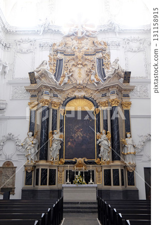 The Deans Altar in Wurzburg Cathedral dedicated to Saint Kilian, Bavaria, Germany 131158915