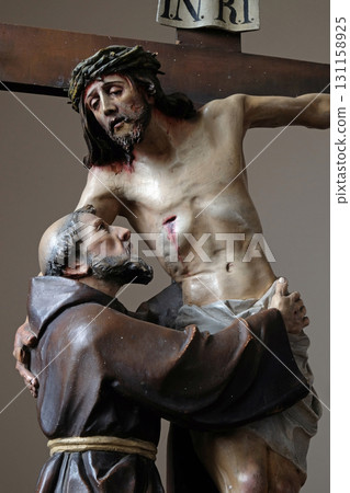 St. Francis removes Jesus from the cross, church of Saint Matthew in Stitar, Croatia St. Francis removes Jesus from the cross, church of Saint Matthew in Stitar, Croatia 131158925