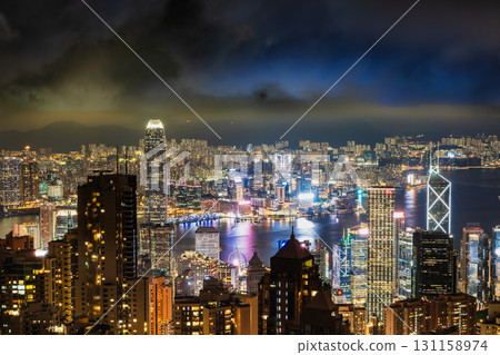 Hong Kong Million Dollar Night View View from Victoria Peak 131158974