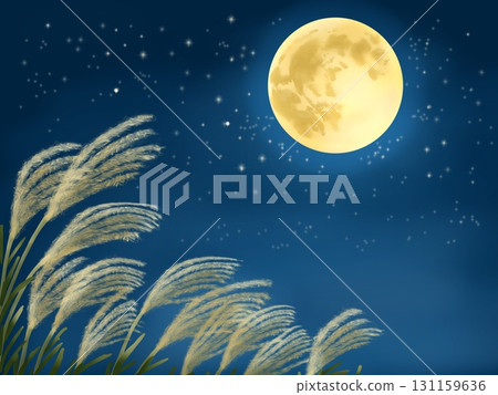 農曆十五夜的滿月插圖 131159636