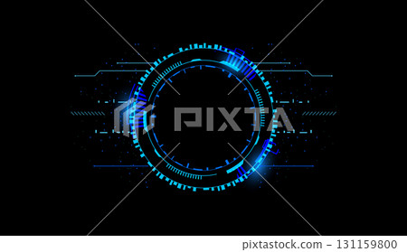 Futuristic circle with digital elements for tech design Futuristic circle with digital elements for tech design 131159800