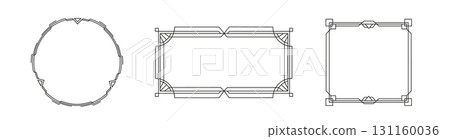 Elegant geometric frame design for vintage art and decor Elegant geometric frame design for vintage art and decor 131160036