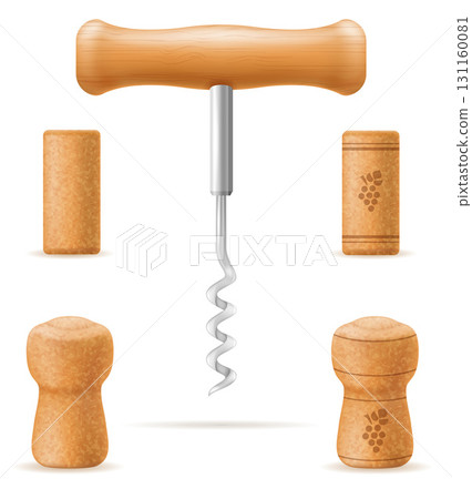 wooden and metal corkscrew for opening a cork in a wine bottle cartoon stock vector illustration wooden and metal corkscrew for opening a cork in a wine bottle cartoon stock vector illustration 131160081