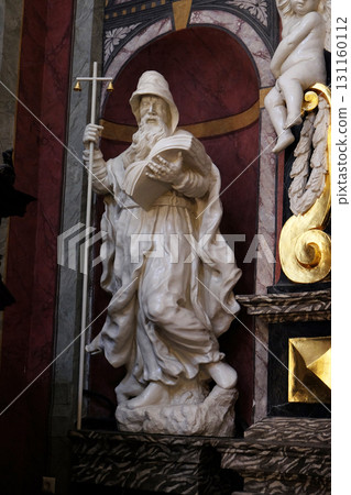 Saint Anthony the Great also known as Anthony of the Desert on the altar in the Franciscan Church of the Annunciation in Ljubljana, Slovenia Saint Anthony the Great also known as Anthony of the Desert on the altar in the Franciscan Church of the Annunciation in Ljubljana, Slovenia 131160112