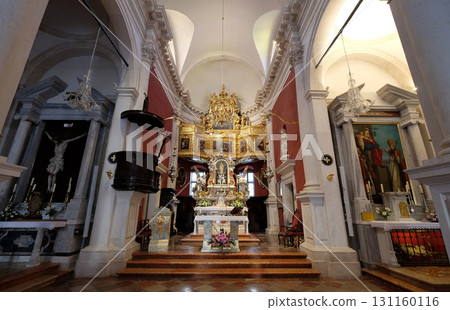 Interior of Saint Blaise church in the Old Town of Dubrovnik, Croatia  131160116