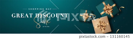 Elegant design featuring gift boxes and beautiful typography hig Elegant design featuring gift boxes and beautiful typography hig 131160145