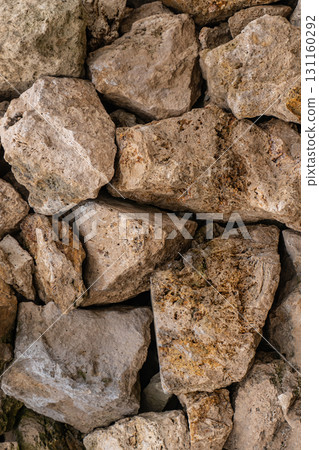 pattern texture stone vertical set of cobblestones uneven 131160292