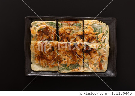 Sakura shrimp and perilla pancake Sakura shrimp and perilla pancake 131160449