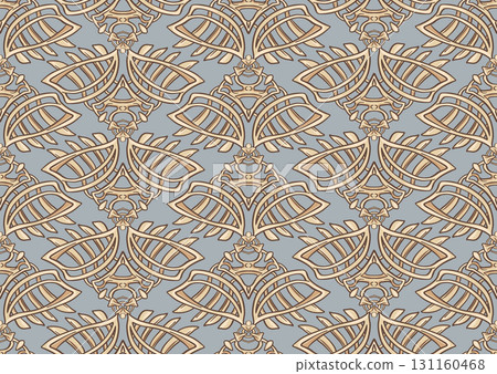 Decorative flowers and leaves in art nouveau style Decorative flowers and leaves in art nouveau style 131160468