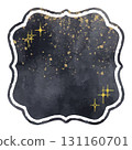 Vector frame material of a hand-drawn night sky and stars, like a watercolor painting 131160701