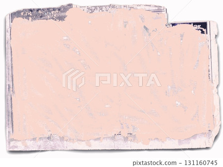 Pink newspaper collage-style art background | Cute painted texture 131160745