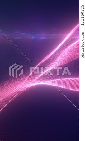 Abstract glowing pink waves made of tiny particles on a futuristic background Abstract glowing pink waves made of tiny particles on a futuristic background 131160825