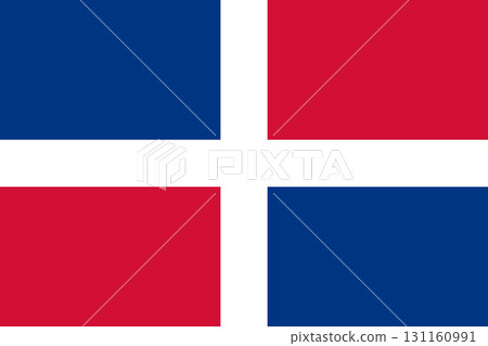 Flag of the Dominican Republic. Civil flag of the Dominican Republic. 131160991
