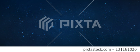 Starry night sky. Deep space background with scattered stars. Dark blue galaxy texture for astronomy or sci-fi design. Magic infinite universe. Wide cosmos wallpaper. Vector Illustration Starry night sky. Deep space background with scattered stars. Dark blue galaxy texture for astronomy or sci-fi design. Magic infinite universe. Wide cosmos wallpaper. Vector Illustration 131161020