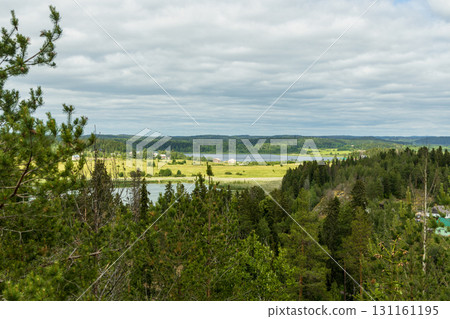 Panorama of Sortavala from the top of the mountain, Karelia 131161195