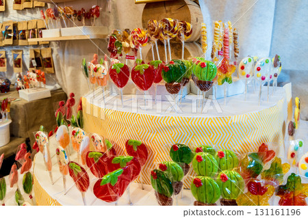 Different types of sweets sold in the store Different types of sweets sold in the store 131161196