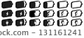 3D battery, charging, outlet simple icon illustration monochrome 131161241