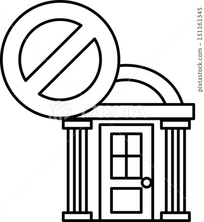 A building with a no parking sign on top of it A building with a no parking sign on top of it 131161345