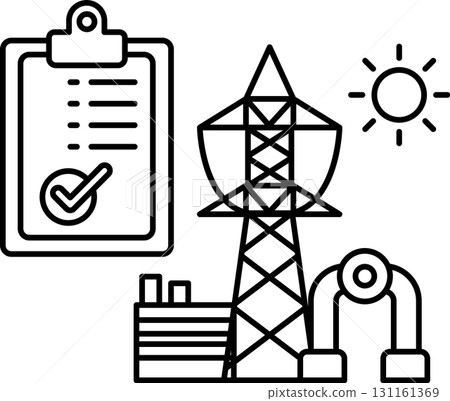 A black and white drawing of a clipboard with a check mark on it A black and white drawing of a clipboard with a check mark on it 131161369