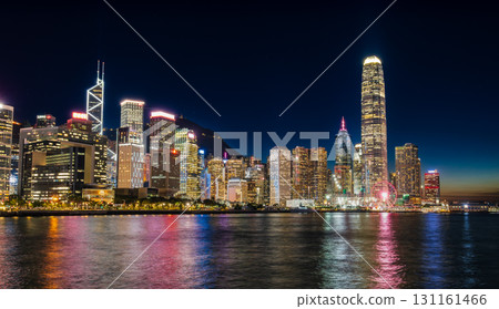 Hong Kong Victoria Harbour at night, Central area, financial center Hong Kong Victoria Harbour at night, Central area, financial center 131161466