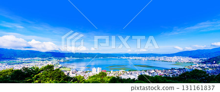 Panoramic view of Suwa city and Lake Suwa [View from Tateishi Park] 131161837