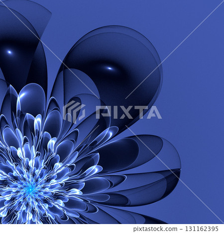 Beautiful blue flower in fractal design. Artwork for creative design, art and entertainment. 131162395