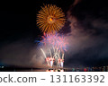 [Kasaoka City, Okayama Prefecture] Kasaoka Port Festival Fireworks Display_Red 131163392