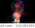 [Kasaoka City, Okayama Prefecture] Kasaoka Port Festival Fireworks Display_Orange 131163394