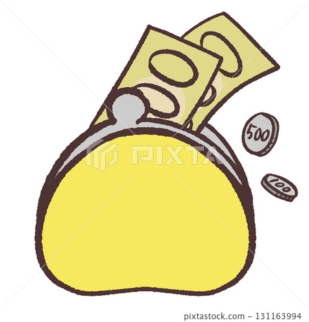 錢從錢包裡溢出的插圖 錢從錢包裡溢出的插圖 131163994