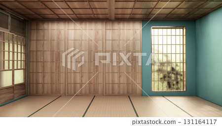 window with light shining through in mint color living room.3D rendering window with light shining through in mint color living room.3D rendering 131164117