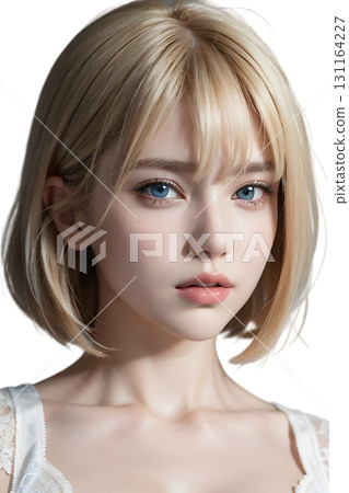 Natural beauty portrait of a blonde woman with blue eyes and clear skin Natural beauty portrait of a blonde woman with blue eyes and clear skin 131164227