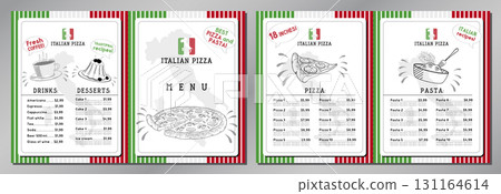 Italian pizza and pasta menu - 2x letter format Italian pizza and pasta menu - 2x letter format 131164614